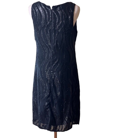 Mlle Gabrielle Dress 12 Black Sequins Sleeveless Cruise Party Flapper Vibes - Picture 3 of 16